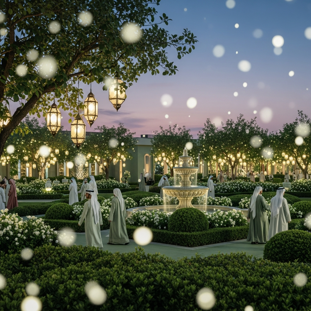 Sophisticated editorial shot of a global cultural festival