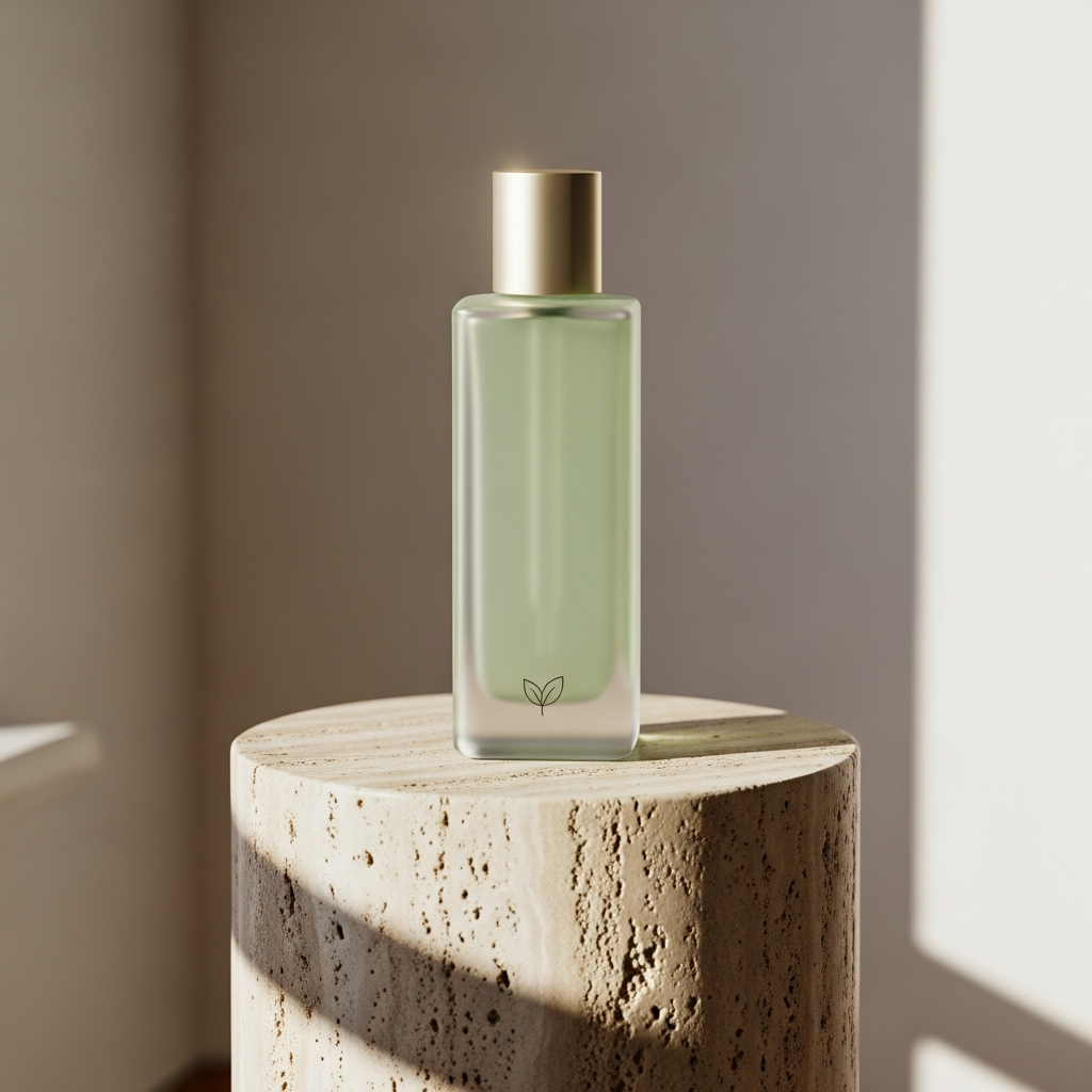 Biotech skincare bottle