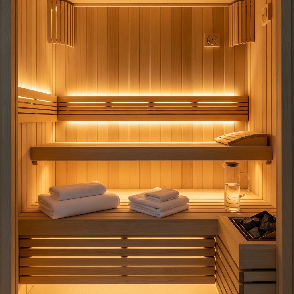 Luxury infrared sauna and clay bath detox sanctuary